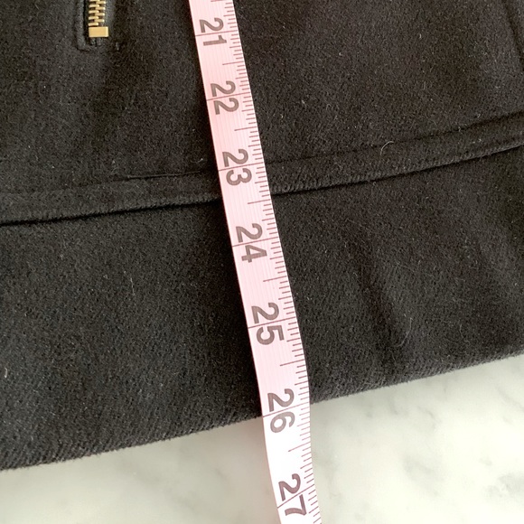 Zara black ‘wool’ jkt with brown faux fur hood (removable) gold zips size L - Picture 15 of 15